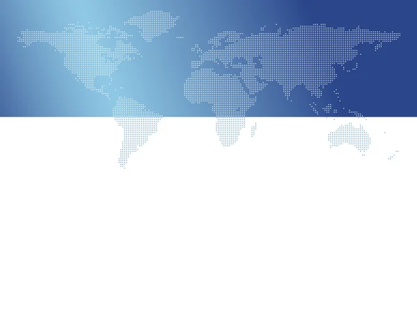 Mappa del mondo punteggiata - contesto economico globale — Vettoriale Stock