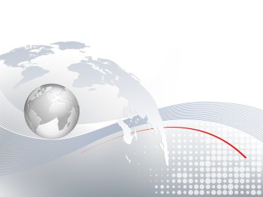 Dünya Haritası ve küre küresel iş arka plan