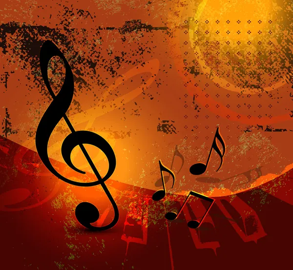 Conception musicale Grunge — Image vectorielle