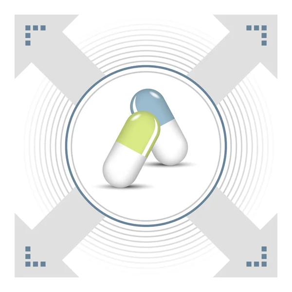 Informazioni mediche - infografica farmaceutica — Vettoriale Stock