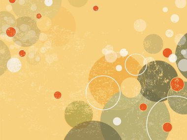 Abstract background with circles and dots - retro style clipart