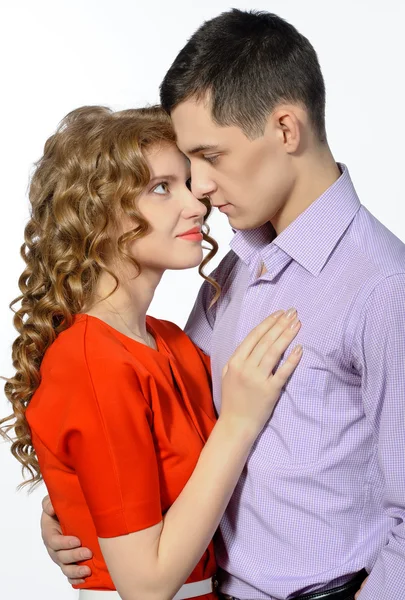 Closeup of young happy couple — Stock Photo, Image