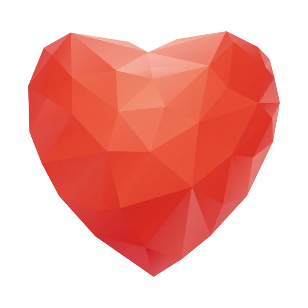 Beyaz bir arka plan üzerinde izole kırmızı kalp soyut