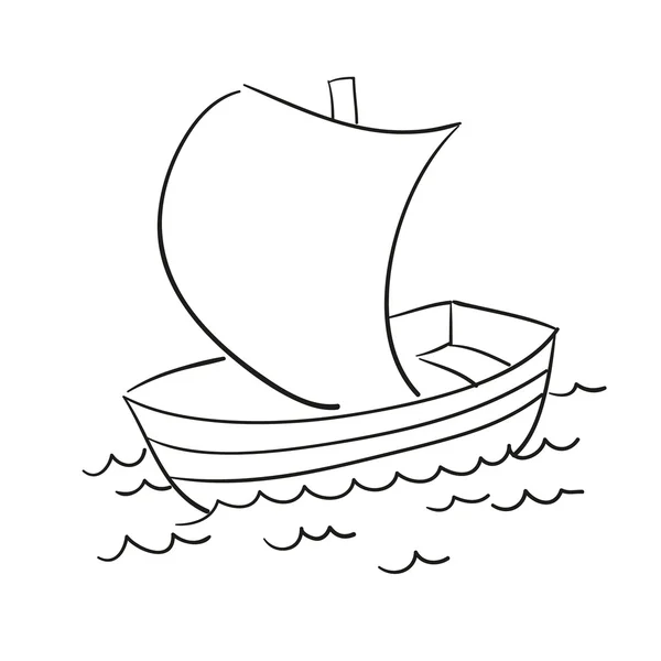 Vektorové nákres lodi — Stockový vektor