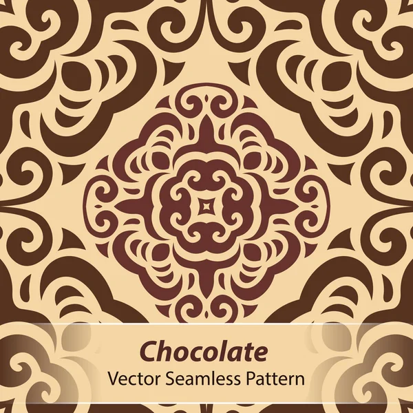 Modello senza cuciture del vettore del cioccolato — Vettoriale Stock