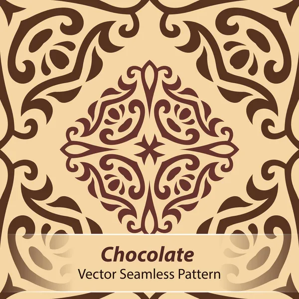 Schokoladenvektor nahtloses Muster — Stockvektor