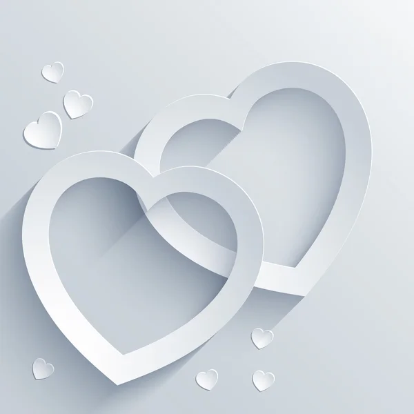 Valentijnskaart met hart. — Stockvector