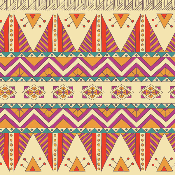 Ethnic ornamental textile seamless pattern