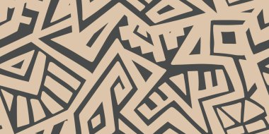 Soyut vektör Dikişsiz desen Etnik tarzda