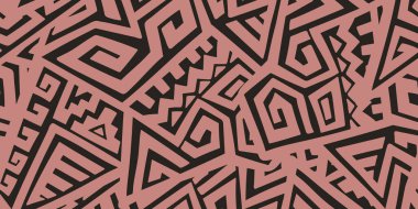 Soyut vektör Dikişsiz desen Etnik tarzda