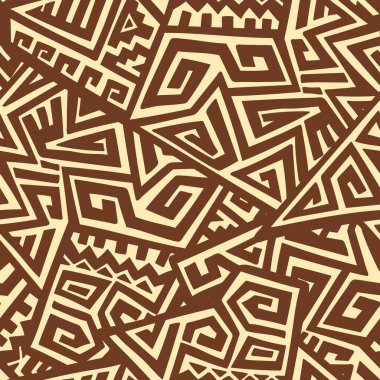 Soyut vektör Dikişsiz desen Etnik tarzda