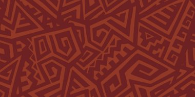 Soyut vektör Dikişsiz desen Etnik tarzda