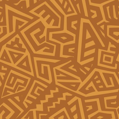 Soyut vektör Dikişsiz desen Etnik tarzda