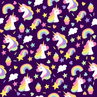 Tek boynuzlu atların kusursuz arkaplanı