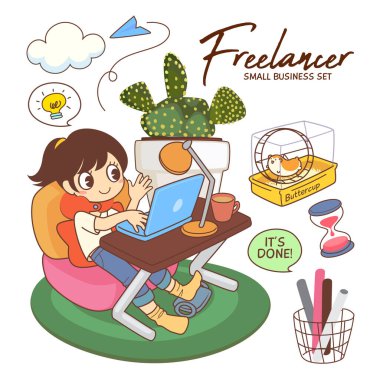 Evden bir dizi sevimli karakter çalışması