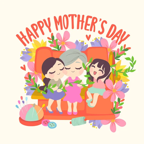 Feliz Día Las Madres Ilustración — Vector de stock