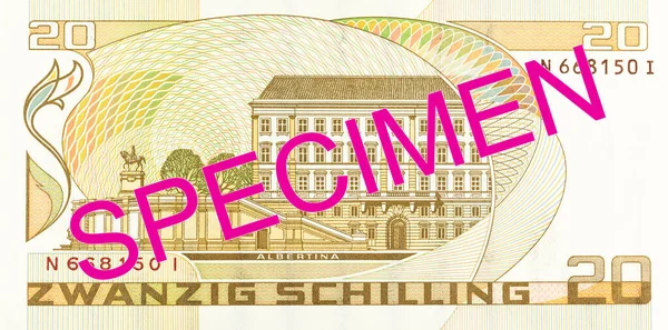 Austrian Schilling Bank Note Reverse — Stock Photo, Image