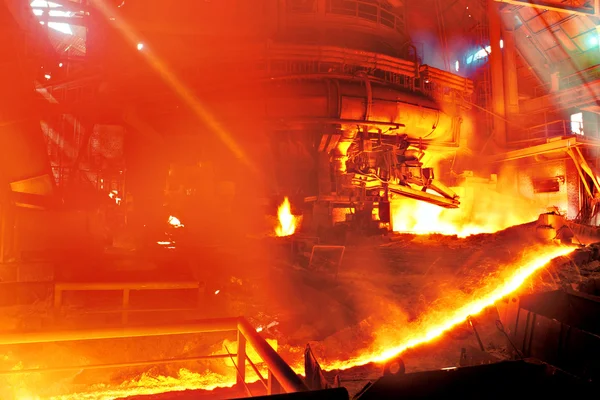 Pouring of cast-iron — Stock Photo, Image