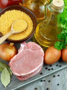 Domuz kemiği üzerinde karbonat. Burger