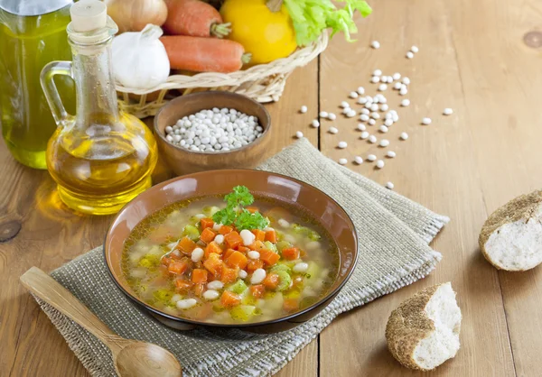 Sopa de frijoles con calabaza —  Fotos de Stock