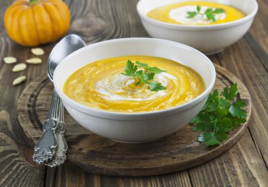 Balkabağı çorbası.