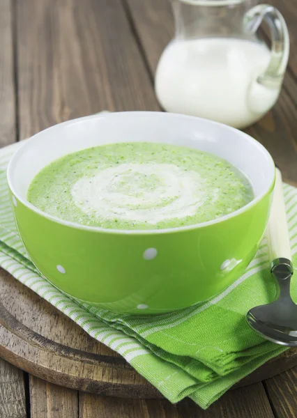 Broccoli soup with cream — Stock Image Broccoli soup with cream Stock Image