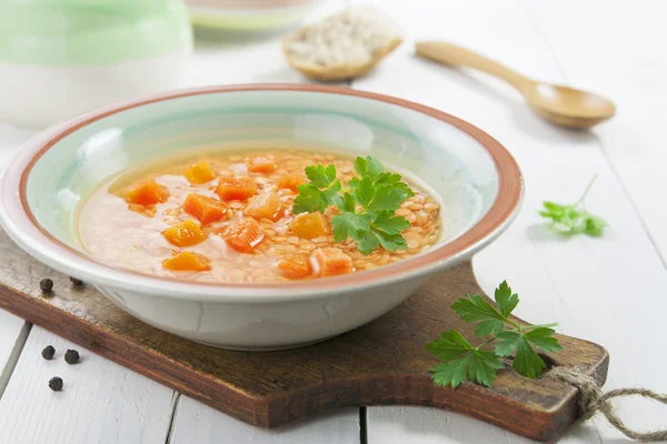 Zuppa di lenticchie con verdure — Foto Stock