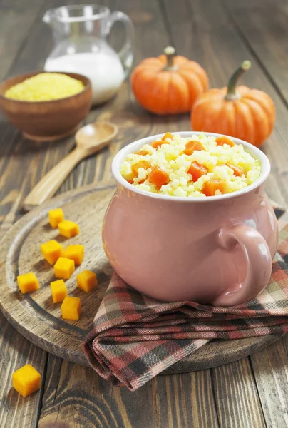 Millet porridge with pumpkin — Stock Photo, Image