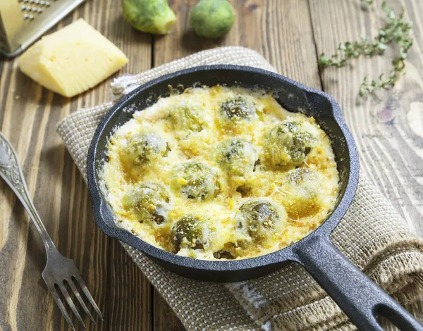 Casserole with brussels sprouts — Stock Image Casserole with brussels sprouts Royalty Free Stock Images