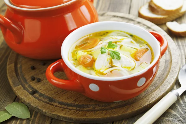 Zuppa di pollo — Foto Stock