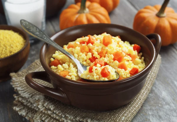 Millet porridge with pumpkin — Stock Photo, Image