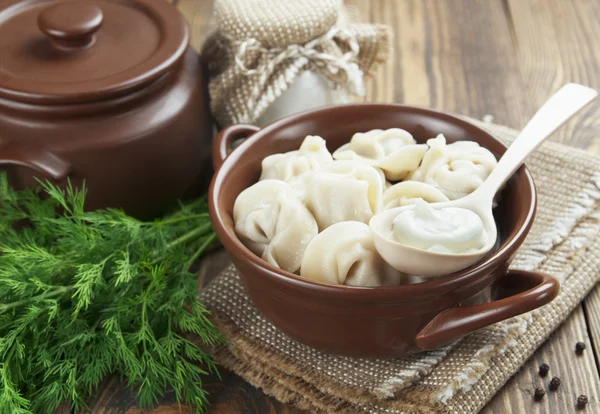 Dumplings met vlees — Stockfoto