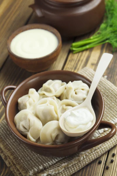 Dumplings met vlees — Stockfoto