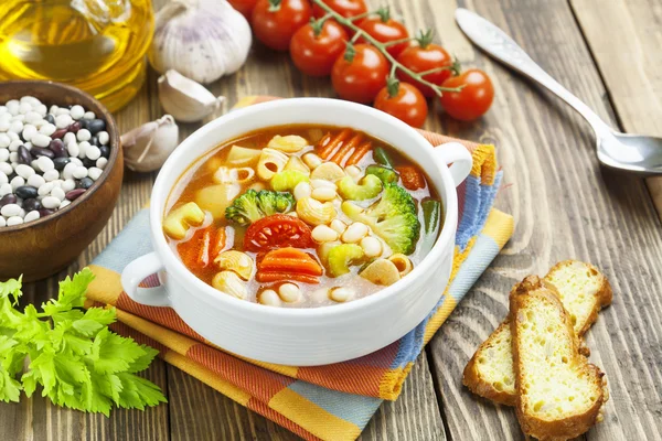 Zupa minestrone — Zdjęcie stockowe