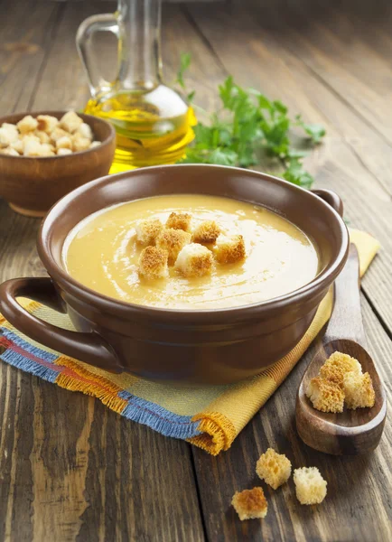 Sopa de lentejas rojas — Foto de Stock