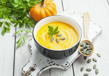 Balkabağı çorbası.