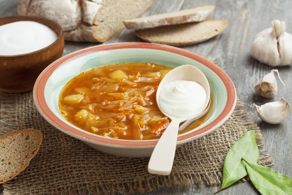 Sopa de repolho — Fotografia de Stock