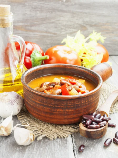 Zuppa con fagioli — Foto Stock