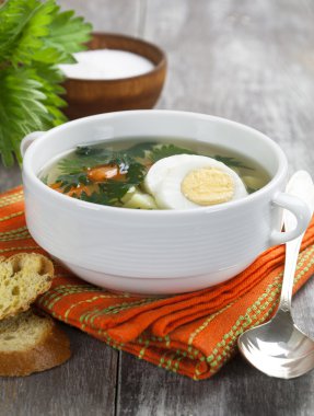 yumurta ile ısırgan otu çorbası 