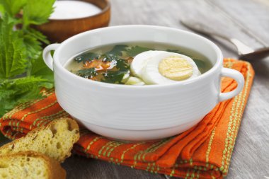 yumurta ile ısırgan otu çorbası 