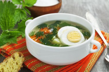 yumurta ile ısırgan otu çorbası 
