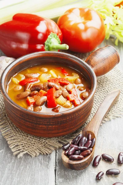 Sopa con frijoles — Foto de Stock