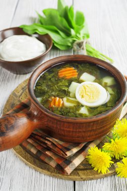 yumurta ile kuzukulağı çorbası