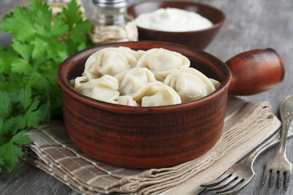 Dumplings with meat — Stock Photo, Image