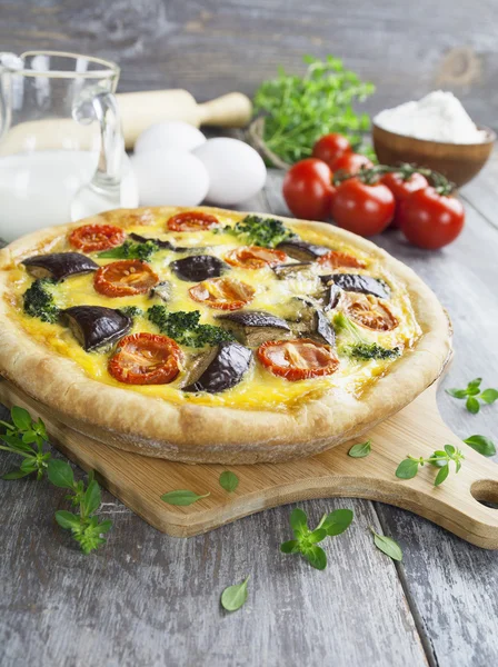 Quiche vegetal — Fotografia de Stock