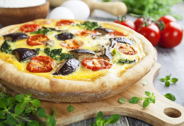 Vegetable quiche — Stock Photo, Image