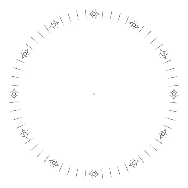 Шаблон Набору Елегантних Годинників Коло Часу Декоративними Елементами Другий Ізольований — стоковий вектор