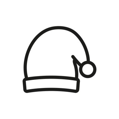 Üç kırmızı Noel şapkası, Noel Baba şapkası, beyaz ve gri arka planda izole edilmiş, vektör illüstrasyonu.