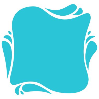 arkaplan resmi, gölgeli, düz grafikli beyaz arkaplan üzerinde soyut biçimsiz turkuaz figür