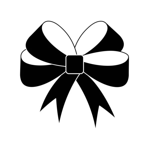 Icono del arco, gráficos planos, elemento de diseño, contorno negro aislado sobre fondo blanco, ilustración vectorial — Vector de stock
